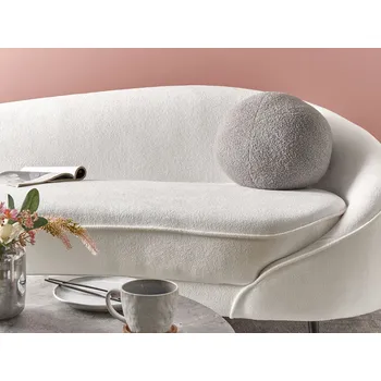 Polštář Dekorační polštář šedý buklé jednobarevný 30 x 30 cm boho bytové doplňky ložnice obývací pokoj Beliani