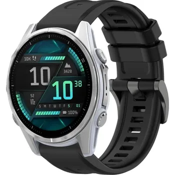 Příslušenství k chytrým hodinkám VSECHNONAMOBIL 87341 SILICONE Vyměnitelný řemínek pro Garmin Fenix 8 43mm černý