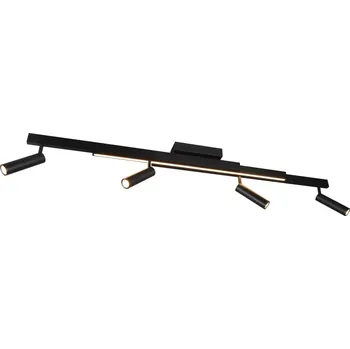 Trio Leuchten 648310532 ZENO - Moderní LED stropní svítidlo s dálkovým ovladačem, LED 22W + 12W, 2700 - 6500K, 133cm (Stmívatelné lineární LED svítidlo na dálkové ovládání v černé barvě)