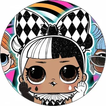 Jedlá dekorace na dort Jedlý papír L.O.L. surprise třpytivé 19,5 cm