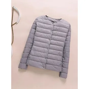 Krátká prošívaná bunda hřejivá Barva: Šedá, Velikost: 4XL