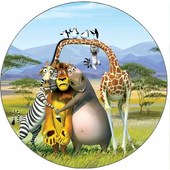 Jedlá dekorace na dort Jedlý papír Madagascar zvířátka v Africe 19,5 cm