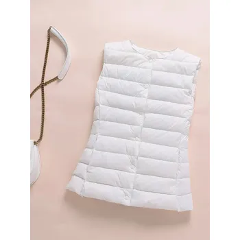 Dámská vesta Ultratenká zateplená vesta Barva: Bílá, Velikost: 3XL