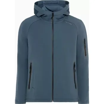 Pánská mikina PORSCHE DESIGN Hooded sweat jacket Mikina s kapucí funkční modrošedá (Vysoce kvalitní volnočasová bunda s kapucí Porsche Design běžného střihu z měkkého materiálu s technologií warmCELL®.)