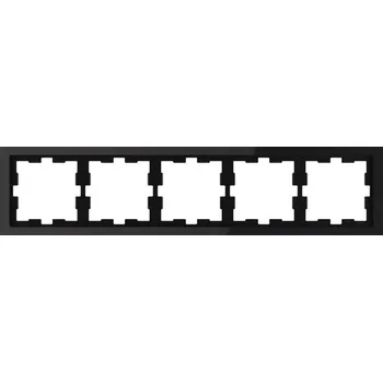 Pětirámeček Merten D-Life, sklo, Onyx Black Schneider MEG4050-6503