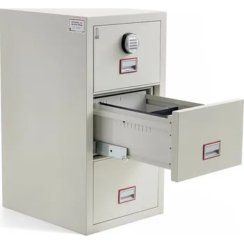 Trezor Ohnivzdorná kartotéka COVER, 120 min, 3 zásuvky, kódový zámek, 1210x570x700 mm