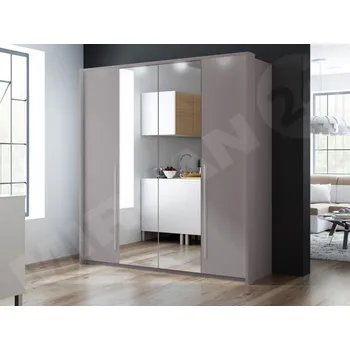 Skříň Posero 210, Barva: lava / zrcadlo MIRJAN 5902928191974