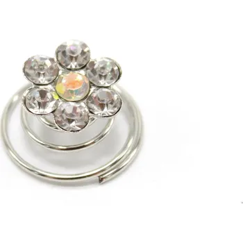 spirálka s kamínky Barva: stříbrná