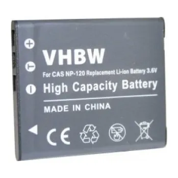 VHBW Baterie NP-120 pro Casio Exilim EX-S200 / EX-ZS10 / EX-ZS30, 600 mAh