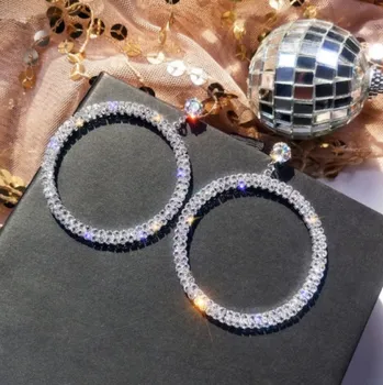 Náušnice B-TOP Dámské třpytivé náušnice klipsy s kamínky Typ: Typ 2