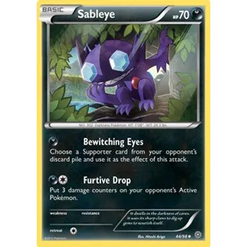 Sběratelská karetní hra Pokémon AOR 044/098 Sableye - Ancient Origins Stav: Excellent, Verze: REVERSE HOLO