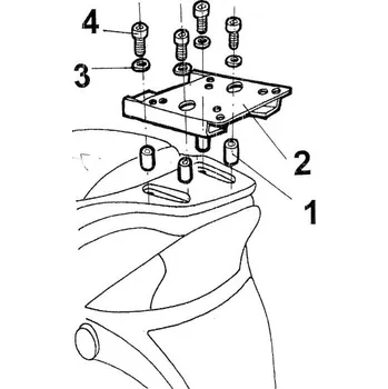 Zavazadlo na motocykl SHAD Nosič kufru SHAD Bet&Win 02/11 130.K0B11T