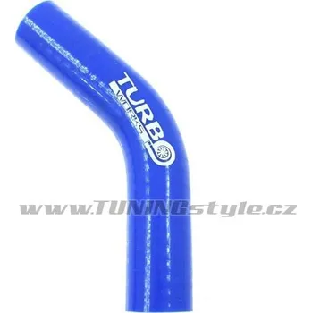 Auto-moto Silikonová hadice, koleno TurboWorks Blue 45° 25mm XL