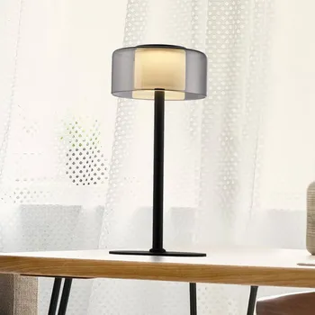 Lampička Paul Neuhaus LED stolní lampa Rika, sklo, výška 33 cm, stmívatelná černá, černo-průhledná 1 x 7,5 W LED - Doprava zdarma