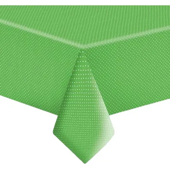Jednorázový ubrus Papírový ubrus - White Dots on Green - 120 x 180 cm - OD01_OG_P_036802