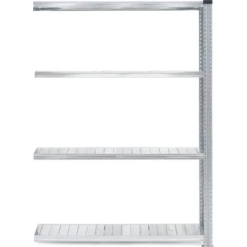 Dílenský regál Skladový regál TRANSFORM, přídavný, 4 police, 1972x1200x500 mm