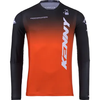 cyklistický dres KENNY dres PERFORMANCE 25 orange/black - S
