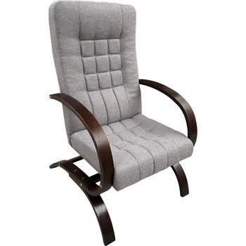 Křeslo Křeslo Finela světle šedá/ořech