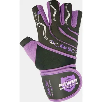 Fitness rukavice POWER SYSTEM REBELL GIRL Velikost: fialové M