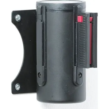 Zahrazovací pás, 2300 mm, nástěnná kazeta, černá, červenobílý pás