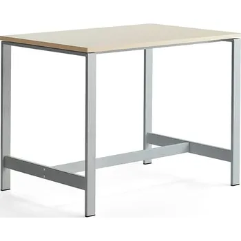 Jednací stůl Stůl VARIOUS, 1200x800 mm, výška 900 mm, stříbrné nohy, bříza