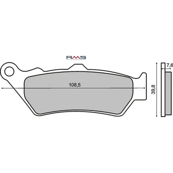 Brzda pro motocykl RMS Brzdové destičky 1010 RMS 225101010