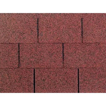 Střešní krytina Šindel červená Guttatec 4TAB obdélník – 3 m²/bal.