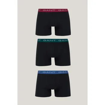 Boxerky SPODNÍ PRÁDLO GANT BOXER BRIEF 3-PACK BLACK