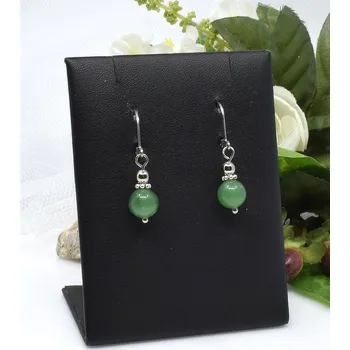 Náušnice Mijabijoux Náušnice ze zeleného avanturínu MB00388