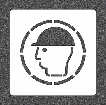 ŠABLONY PE - POUŽIJ OCHRANU HLAVY 1 barva Plast PE 1 mm symbol PE 450mm