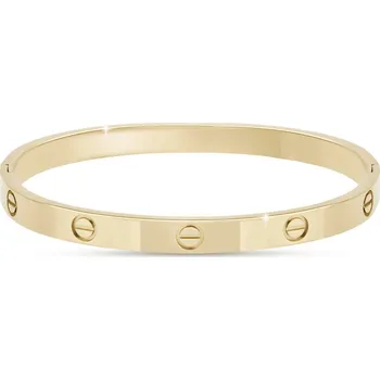 Náramek biju Pozlacený pevný náramek 14k z chirurgické oceli 2002676