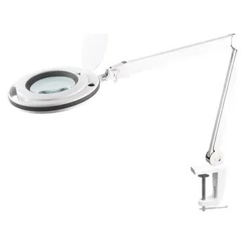 Lampička Stolní lampa s lupou do dílny REBEL NAR0461-2, 5D, 10W, 6500K