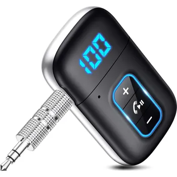 Bluetooth adaptér J39 Bluetooth AUX přijímač, LED obrazovka, s HiFi mikrofonem, BT 5.0