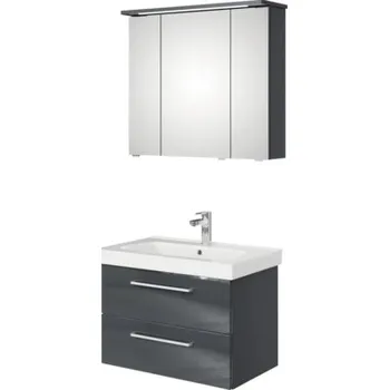 Koupelnový nábytek Koupelnová sestava Pelipal Sunline 105 Block šedá 80 cm SET-107-115