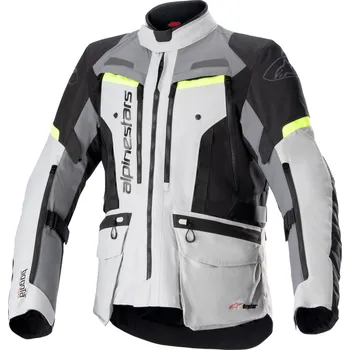Moto bunda ALPINESTARS bunda BOGOTA PRO DRYSTAR šedá/tmavě šedá/černá/žlutá fluo 2025 - L
