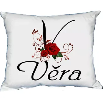 Dekorativní polštářek Polštář se jménem VĚRA (polštářek dámské jméno )