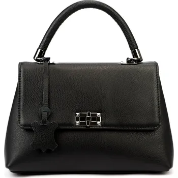 Kabelka Kožená kufříková kabelka Luka 24-041 černá