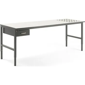 Dílenský stůl Pracovní stůl Cargo, s kuličkami, 2400x750 mm, 1 zásuvka