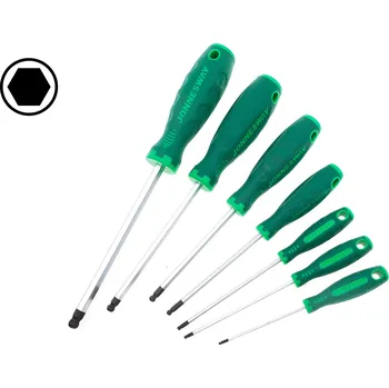 Šroubovák Šroubováky Imbus s kuličkou, rozměry H2 - H8, různé délky - JONNESWAY, Velikost: H6