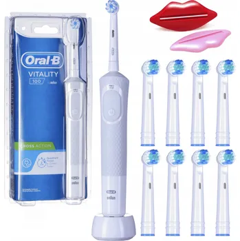 Elektrický zubní kartáček Elektrický zubní kartáček Oral-B Vitality 100 Bílý s 9 nástavci