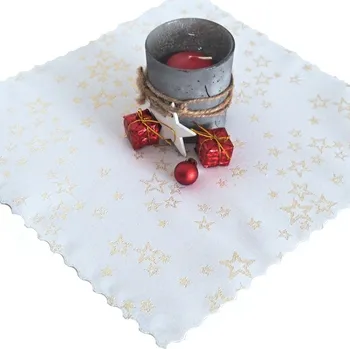 prostírání Prostírání a ubrusy Hvězdné přání - Bílo/zlaté 30x30