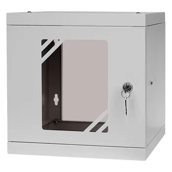 Rozvaděč RACK skříň závěsná NEKU TS 10" 6U 300mm, samosestavitelná, šedá 7035