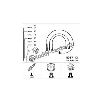Zapalovací kabel Sada kabelů pro zapalování NGK RC-BW1101 - BMW