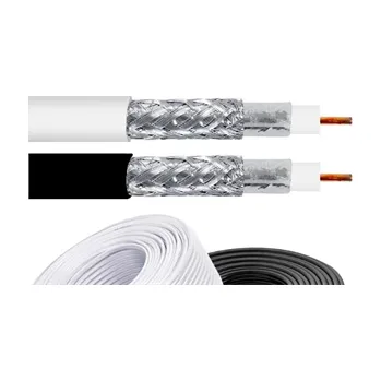 Anténní kabel Koaxiální kabel RG-6U/64FA 305m PE 7mm černý cívka venkovní, KK33B