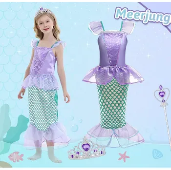 Karnevalový kostým Dětský kostým - PRINCEZNÁ ARIEL - MALÁ MOŘSKÁ VÍLA (6-7 let) (Značka: ACWOO)