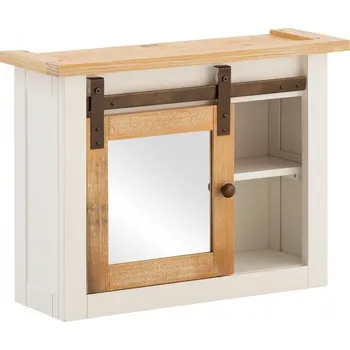 Obývací stěna Dřevěná zrcadlová skříňka masiv Safari