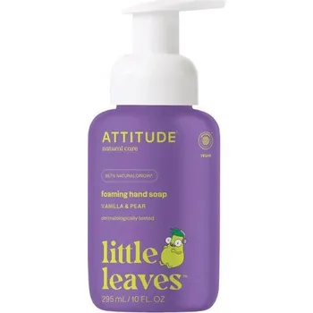 Péče o ruce ATTITUDE Little Leaves – Dětské pěnivé mýdlo na ruce (vanilka a hruška), 295 ml