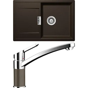 Granitový dřez Set Schock S7-3 (dřez Mono D-100 Bronze + baterie SC-90 Bronze)