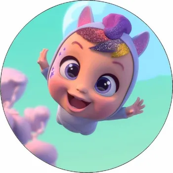 Jedlá dekorace na dort Jedlý papír Cry babies plavající miminko 19,5 cm