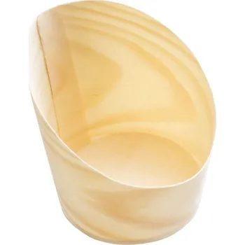 Jednorázové nádobí Kelímek bambusový šikmý 5,5 × 7 cm (25 ks)| TOM, V-30032